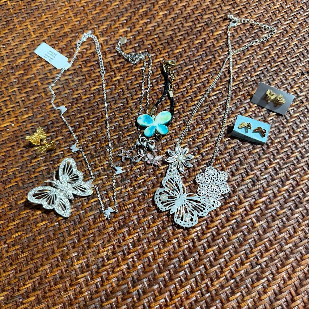 Mixed Set of Butterfly Jewelry